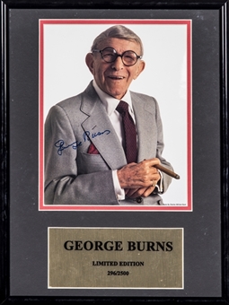 George Burns Signed 8x10 Photo in 12x16 Framed Display (LE 296/2500) (Beckett)